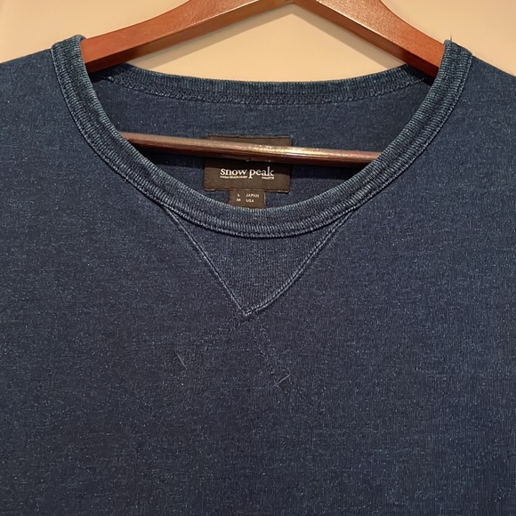 Snow Peak Unisex Denim Color Short Sleeve Tee in L (Japan) M (USA) - Picture 3 of 4